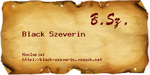 Black Szeverin névjegykártya